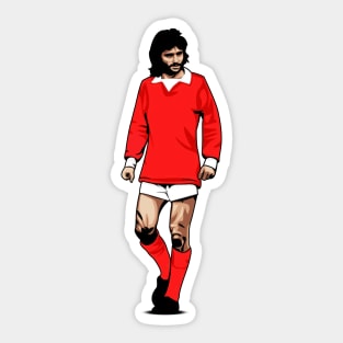 George Best Illustration Sticker